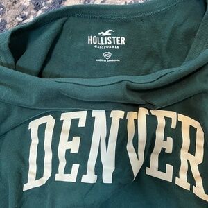 Hollister "Denver" short sleeve t-shirt, green with white writing